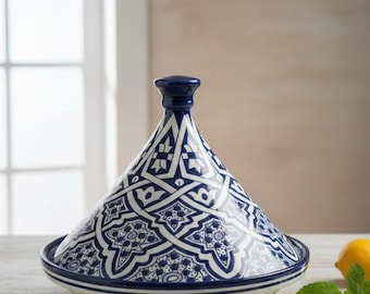 Traditional Moroccan Ceramic Tagines for Serving & Decoration, Handcrafted Ceramic Tagine, Ceramic Tagine Pot Perfect Gift for Any Occasion