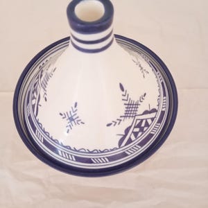 Moroccan Ceramic Tagine, Handmade Decorative & Serving Tagine, Pottery tagine, Blue Tagin for Elegant Table, Traditional Moroccan cookware