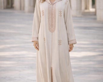 Moroccan Jellaba Dress, Trendy jalaba for Women, Arabic dress, gift for her, Moroccan Jallaba Embroidered, Nikah dress, Eid al fitr jelaba