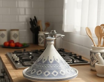 Moroccan Ceramic Tagine , Handmade Ceramic Pot Decorative and Functional Moroccan Tagine for Any Kitchen berber tagine Perfect for Gifting