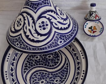 Moroccan handmade pottery tagine pots for serving moroccan tagine, ceramic tagine, traditional tagine, traditional cookware, perfect gift
