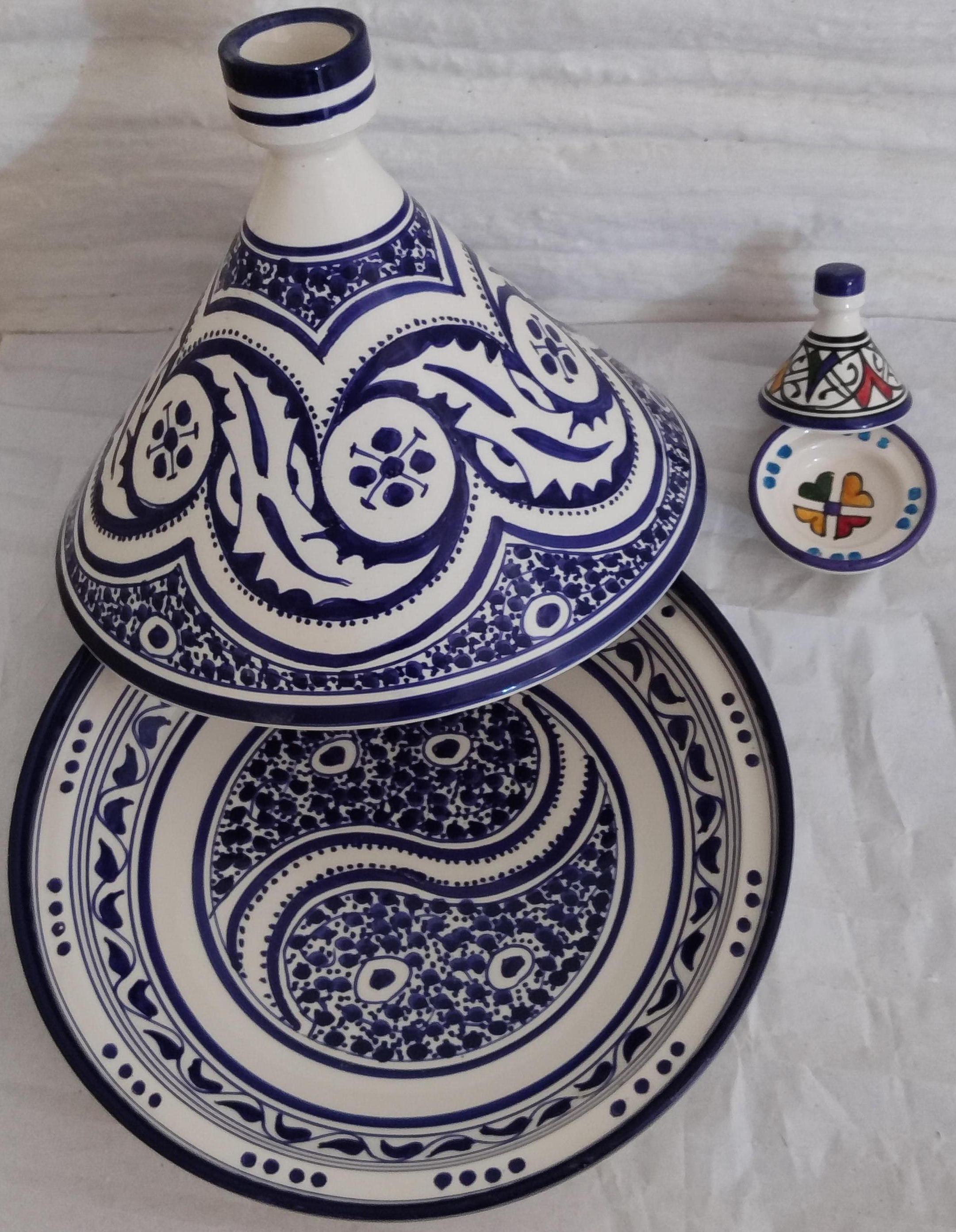 Moroccan handmade pottery tajine pots for serving moroccan tajine, ceramic tagine, traditional tagine, traditional cookware, perfect gift