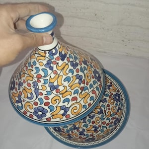 Moroccan Ceramic Tagine for Serving & Decorative perfect Ceramic Pot 100% Handmade Traditional Moroccan Pottery Tagine Pot gift for mom