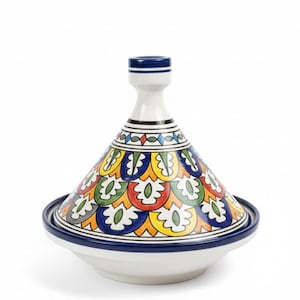 Handmade Moroccan Ceramic Tagine , Artisan Moroccan Clay Tagine Pot For Serving and Decorating , Gift for your wife, Pottery Tagine Pot