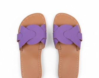 Handgefertigte marokkanische Ledersandalen | Bequeme Damen-Ledersandalen | Marokkanische Handwerkskunst | Sommerliche Sandalen im Boho-Stil