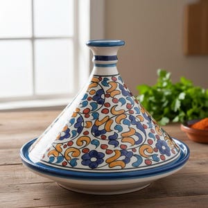 Moroccan Ceramic Tagine for Serving & Decorative perfect Ceramic Pot 100% Handmade Traditional Moroccan Pottery Tagine Pot gift for mom