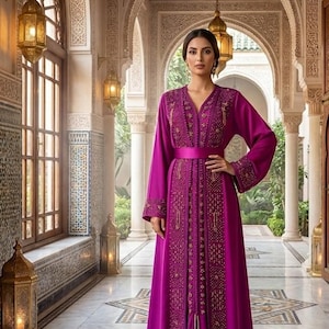 formal caftan dress Helena Lemon Green Kaftan | Elegant Long Caftan Dress