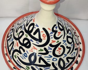 ceramic tagine pot handcrafted Moroccan ceramic, Unique ceramic Tagine kitchenware clay tagine serving & decor pot for free shipping, gift