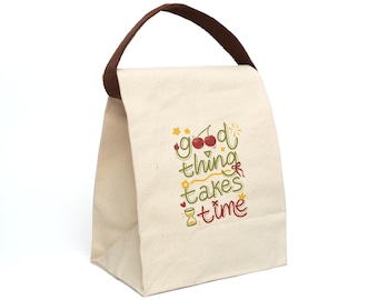 Inspirational Quote Canvas Lunch Bag: Eco-Friendly Reusable Tote
