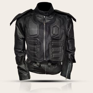 Real Leather Judge Dredd Jacket: Futuristic Sci-Fi Cosplay Armor