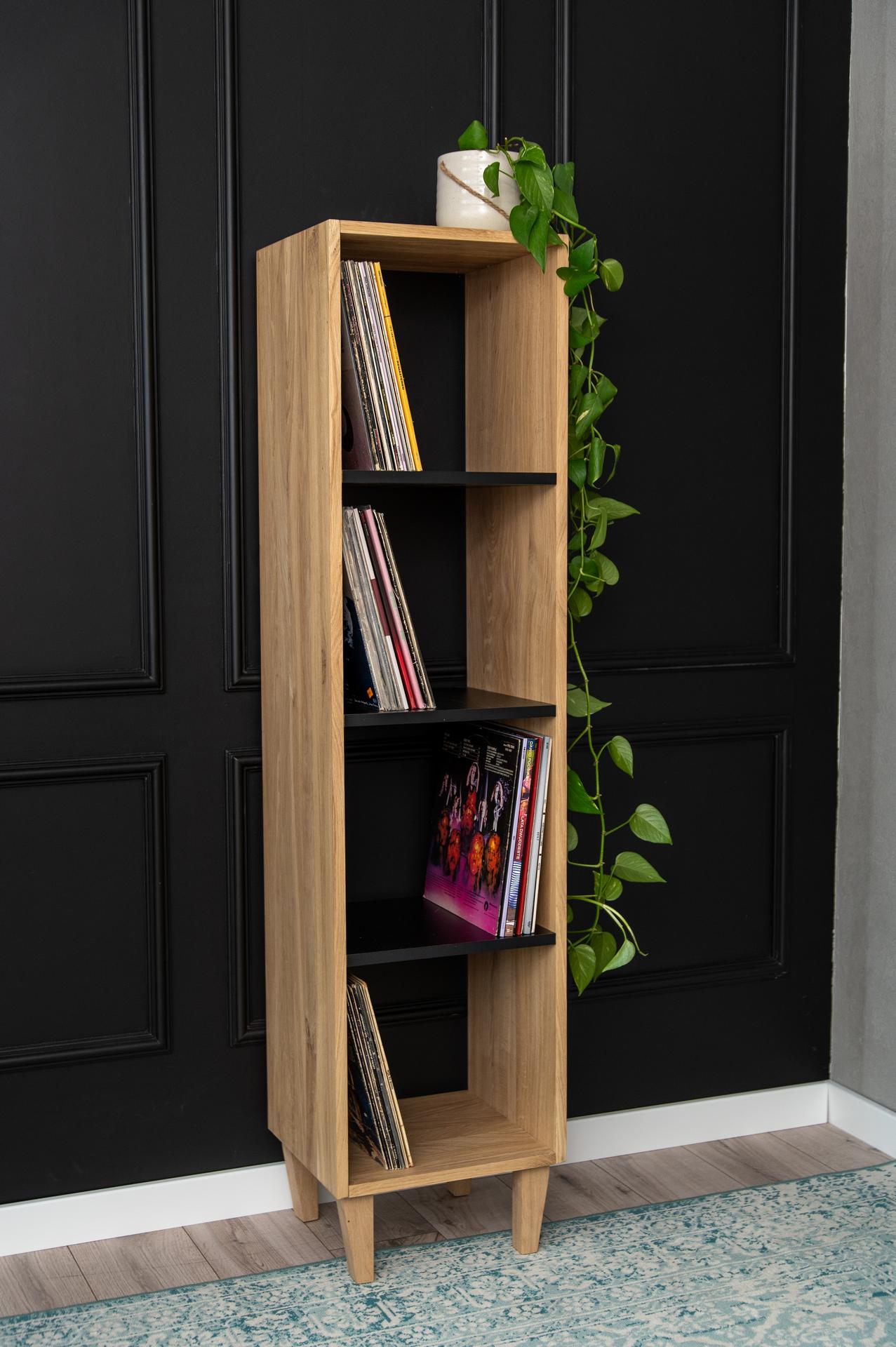 Mobile TV legno, mobile giradischi rovere premium, mobile vinili esclusivo, mid-century modern, rack vinili, giradischi in legno massello