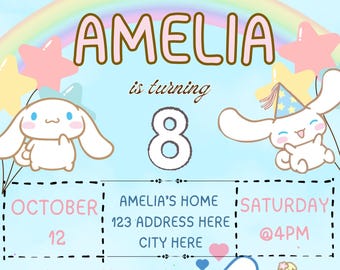 Invitación de cumpleaños editable: descarga digital para fiestas infantiles