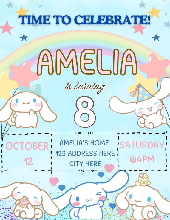Editable Birthday Invitation: Digital Download for Kids Party