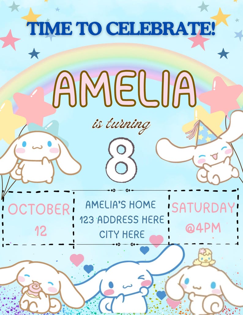 Editable Birthday Invitation: Digital Download for Kids Party image 1