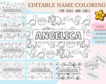 Pagine da colorare con nome personalizzato: libro di attività personalizzato per bambini (download digitale)