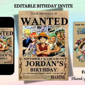 Printable Birthday Invitation, Digital Birthday Invitation, Editable Digital Invitation, Kids Birthday Invitation