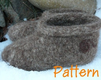 Wild Woolie Knit Felted Slipper PATTERN