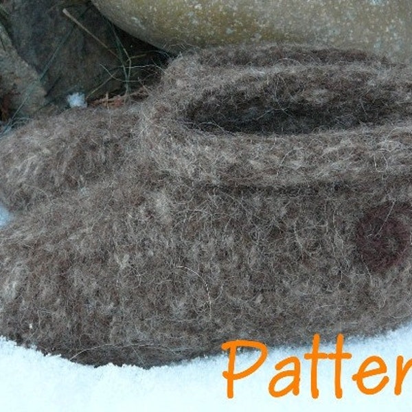 Wild Woolie Knit Felted Slipper PATTERN