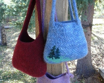 Wild Woolie Crochet Felted Bag PATTERN