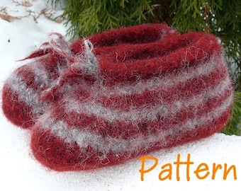 Wee Woolie Knit Felted Slipper PATTERN