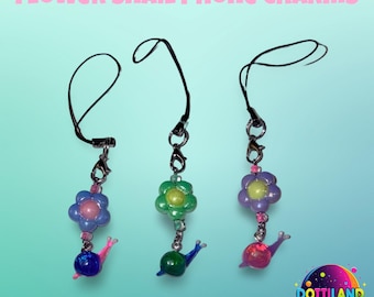 Snail Flower Kawaii Phone Computer Switch Charms