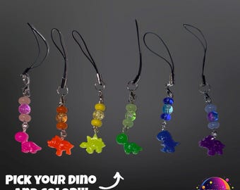 Customizable Rainbow Dinosaur Kawaii Phone Computer Switch Charms