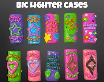 Custom Polymer Clay Lighter Case | Hand-Sculpted Stoner Art