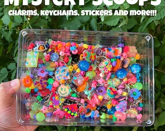 Mystery Scoops | Beads, Handmade Charms, Keychains, Stickers, Earrings, Figurines | Colorful Kawaii Scoops