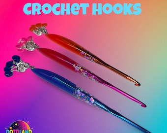 Handmade Resin Crochet Hook Set – With Matching Stitch Markers