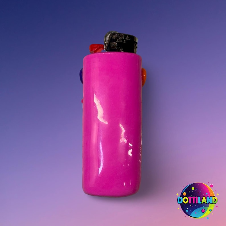 NEW Full-Color Pink ‘Stoner B*tch’ BIC Lighter Case | Hand Sculpted With Polymer Clay | Kawaii Accessories Bild 7
