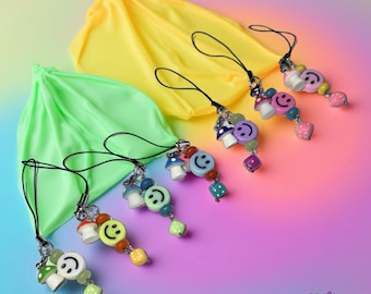 CUSTOM Kawaii Mushroom Smiley Face Phone Computer Switch Charms