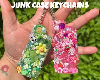 Kawaii Junk Lighter Case Keychain | Handmade UV Resin Accessory