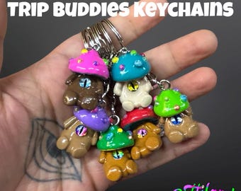 Keychain | Hand Sculpted And Painted Polymer Clay Trip Buddie Keychain