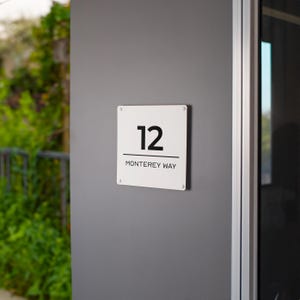 White Metal Room Number Sign, Apartment Door Sign, Personalized House Numbers, Customized House Plaque