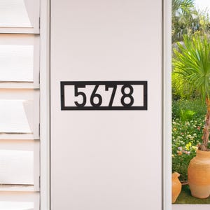 Modern Metal House Number Sign, Custom Address NumbersFramed House Numbers, Modern Address Sign