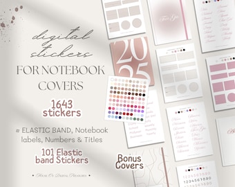 Digital Planner Stickers | Notebook, Journal (PNG, Goodnotes)