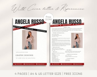 Graphic Designer Resume Template: Modern Creative CV (Canva Editable)