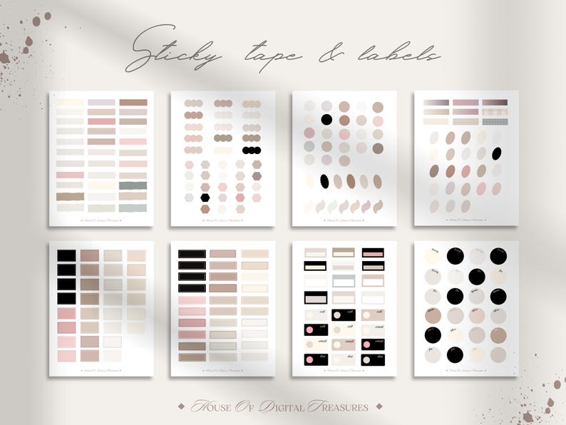 Aesthetic Digital Stickers | Planner, Journal, GoodNotes (PNG) image 8