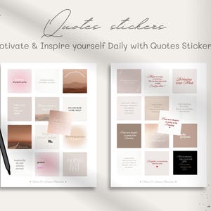 Aesthetic Digital Stickers | Planner, Journal, GoodNotes (PNG) image 3