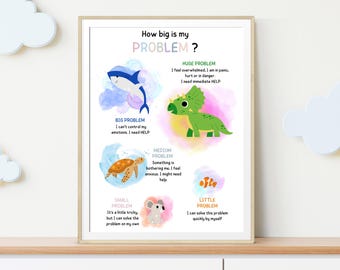 How Big Is My Problem Poster: Calming Corner Art (Digital Print)