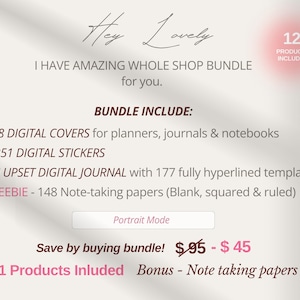 Aesthetic Digital Stickers | Planner, Journal, GoodNotes (PNG) image 9