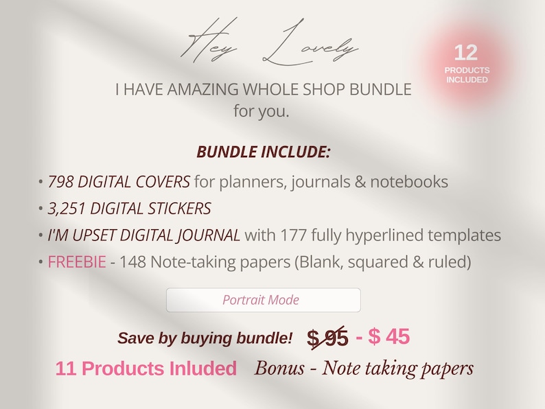 Aesthetic Digital Stickers | Planner, Journal, GoodNotes (PNG) image 9
