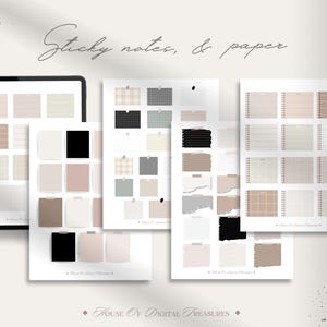 Aesthetic Digital Stickers | Planner, Journal, GoodNotes (PNG) image 6