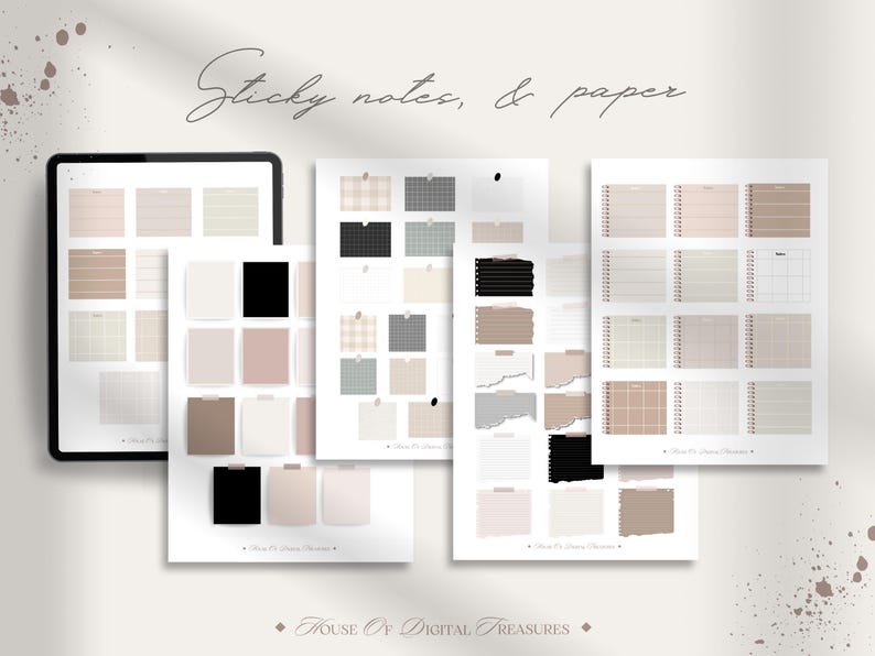 Aesthetic Digital Stickers | Planner, Journal, GoodNotes (PNG) image 6