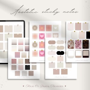 Aesthetic Digital Stickers | Planner, Journal, GoodNotes (PNG) image 5