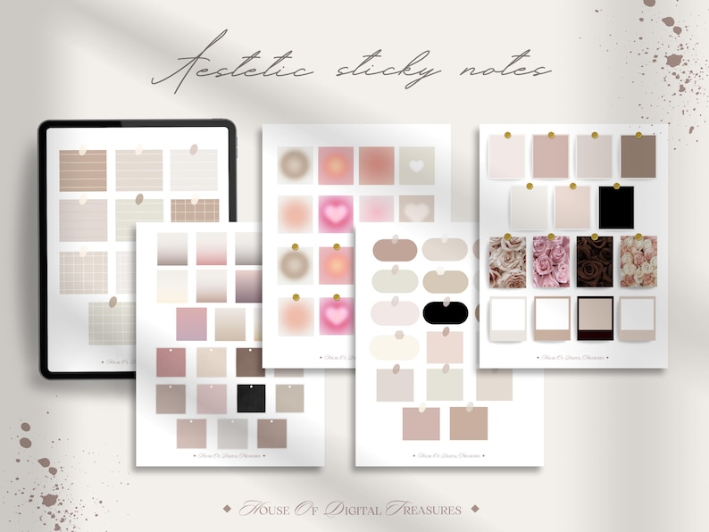 Aesthetic Digital Stickers | Planner, Journal, GoodNotes (PNG) image 5