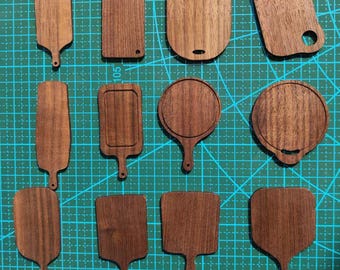 Taglieri da portata in miniatura - Piccoli vassoi in legno per bambole e case delle bambole