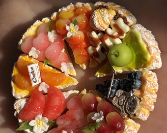 Realistic Mini Fruit Tart – Tiny Handmade Dessert for Dollhouse & Mini Scenes