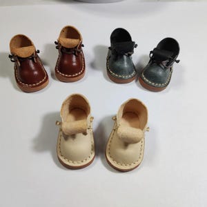 1/6 Scale BJD doll shoes , 3.5cm doll shoes Handmade Leather Doll shoes