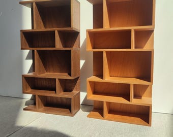 1:6 Scale Walnut Display Shelf – Handmade Miniature Bookshelf for BJD, Dollhouse, or Diorama